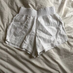 White Linen Reformation Shorts